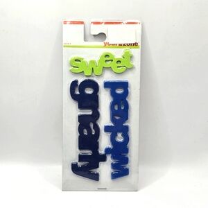 Vintage Y2K 3D Foam Magnets Set NEW Boys Sweet Wicked Green And Blue 5 Pieces